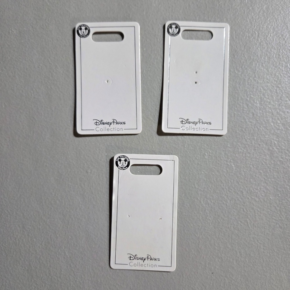 Disney Pin Backer Cards Unisex OS White Silver Series Set of 3 Disney Parks